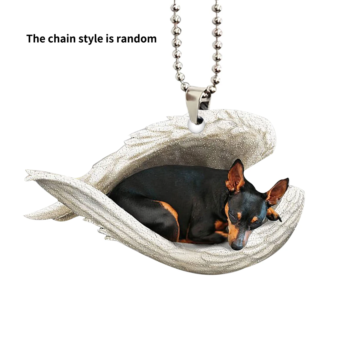 

Рождественская подвеска с ангелом и собакой