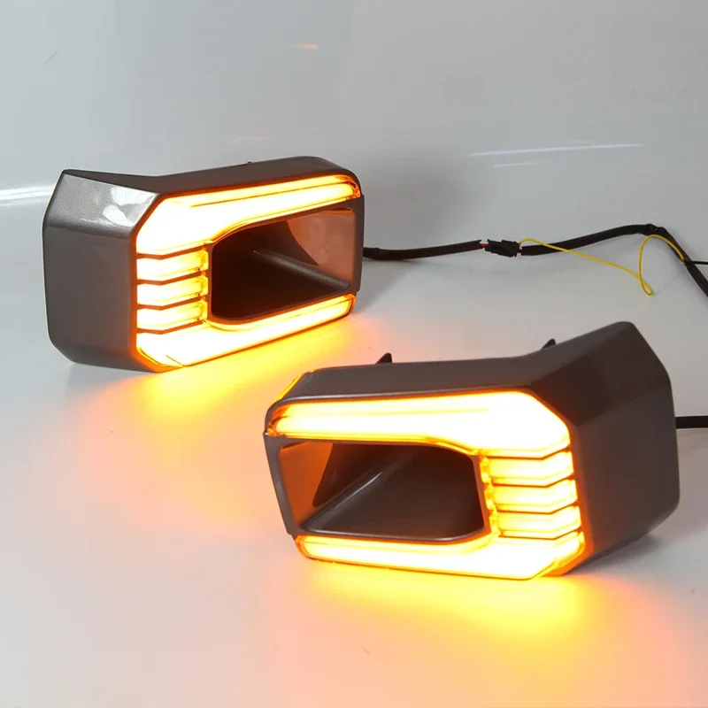 12 В светодиодные дневные ходовые огни для Toyota Hilux Revo Rocco 2020 2021 auto Drl с указателями