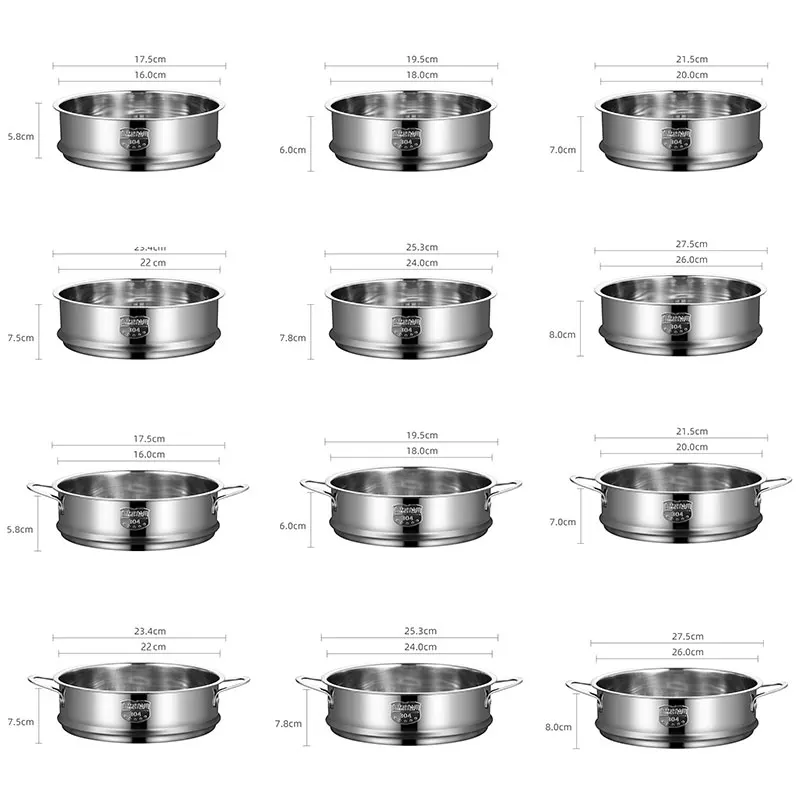 304 Stainless Steel With Double Ear Drain Basket Rice Cooker Food Steaming Grid TrayPot Dumplings Steamer Kitchen Cooking Tools |