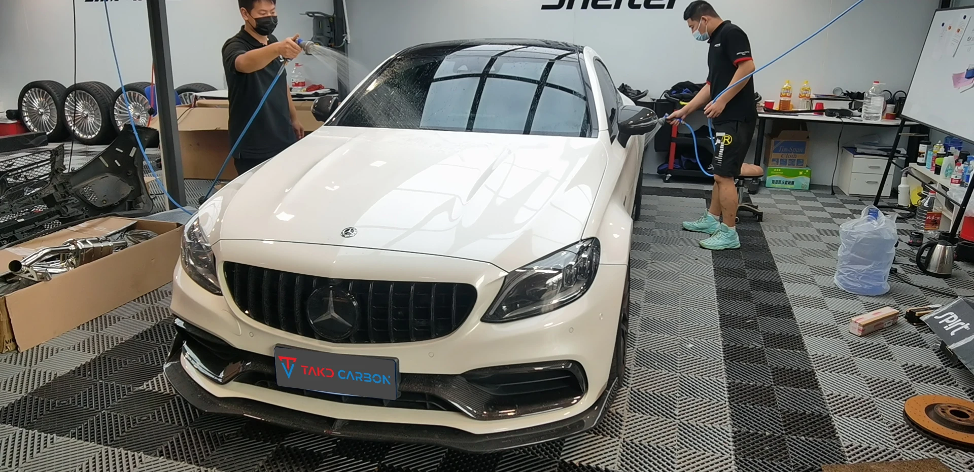 Карбоновый настоящий автомобильный разбор данных сухой передний бампер из