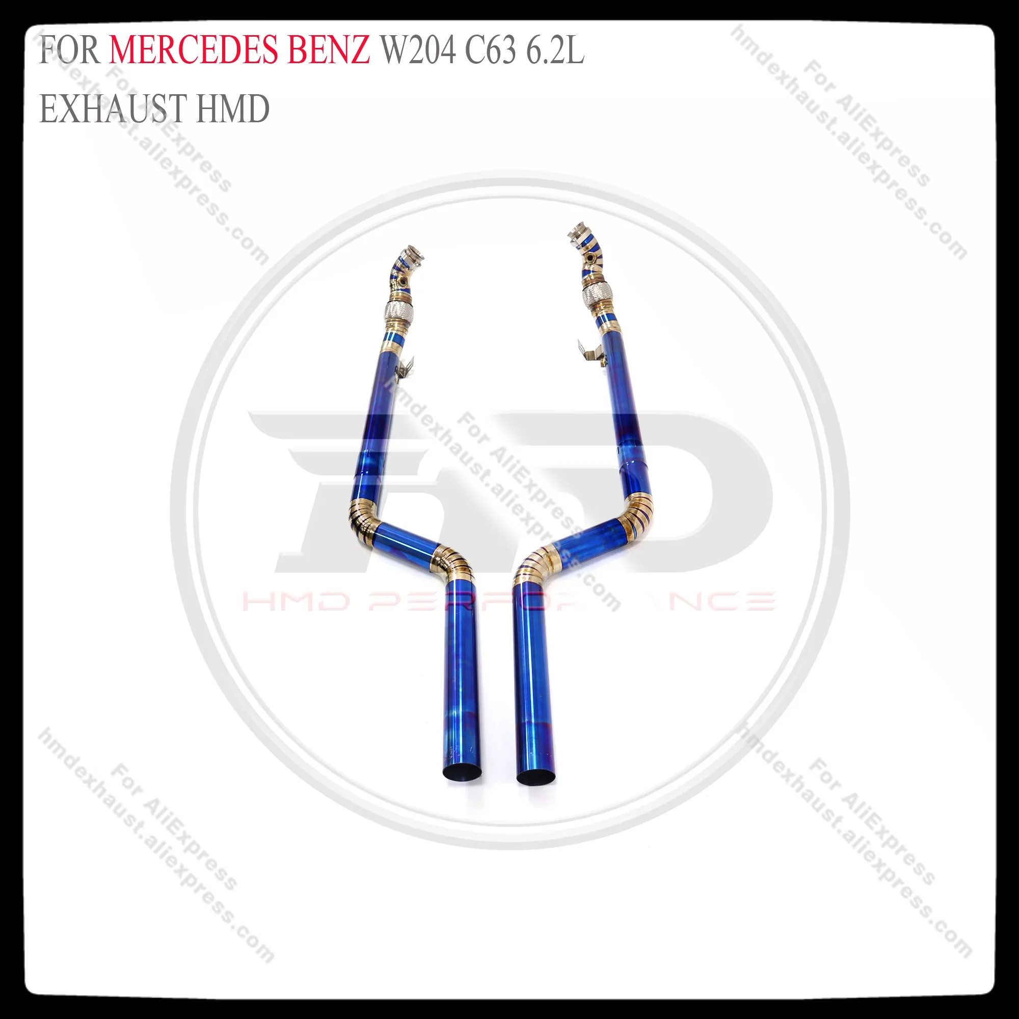 Титановая выхлопная система HMD водосточная труба для Mercedes Benz W204 C63 6.2L 2011-2015