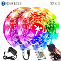 32 8 ft 10m diy lampara led bluetooth smart rgb 5050 12v waterproof flexible decoration lamp for home ceiling tv sceen party