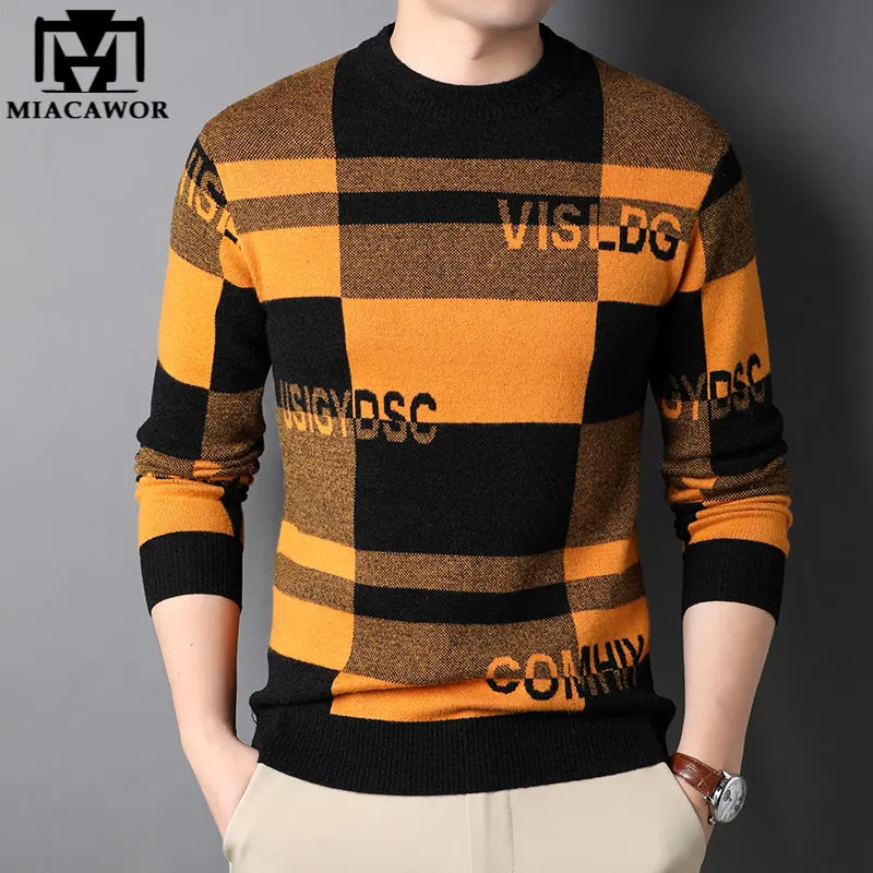 

Новый брендовый модный дизайнерский роскошный уличный свитер осенне-зимний вязаный пуловер с надписью Повседневный джемпер мужская одежда Y574