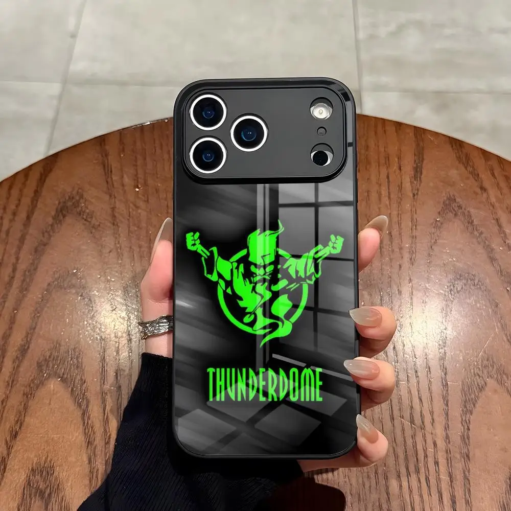 Фото Чехол для телефона Thunderdome Musics для iPhone 17 Air 16 15 14 12 11 13 Pro Max Mini X Xr Xs Se Plus, стеклянная крышка №4