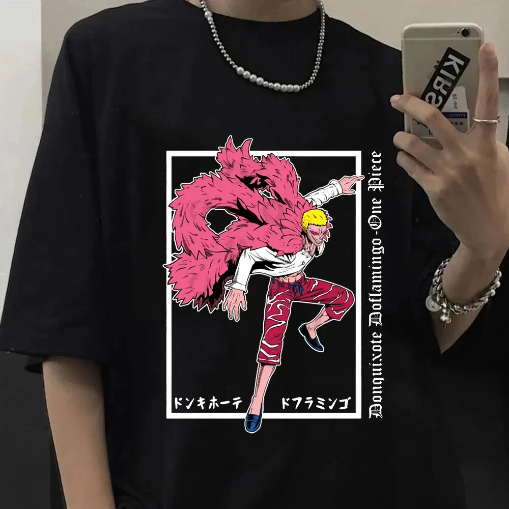 

Donquixote Doflamingo Japanese Anime One Piece T-Shirt Men Manga Graphic T Shirt Unisex Summer Oversized T-shirts Streetwear