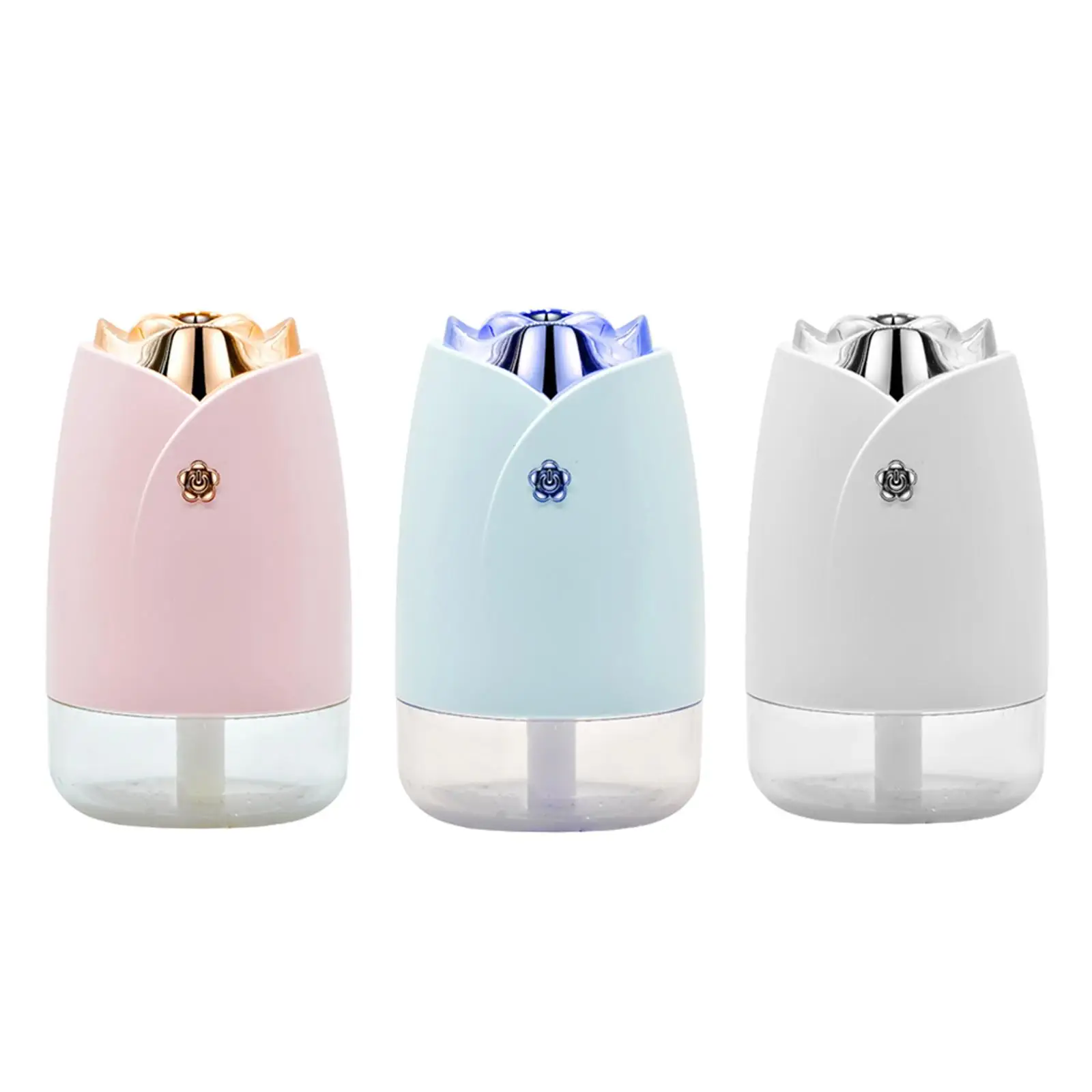 

Mini Humidifier Super Quiet USB Rose Humidifier with Night Light 230ml Humidifier for Bedroom Baby Room Office Travel Home