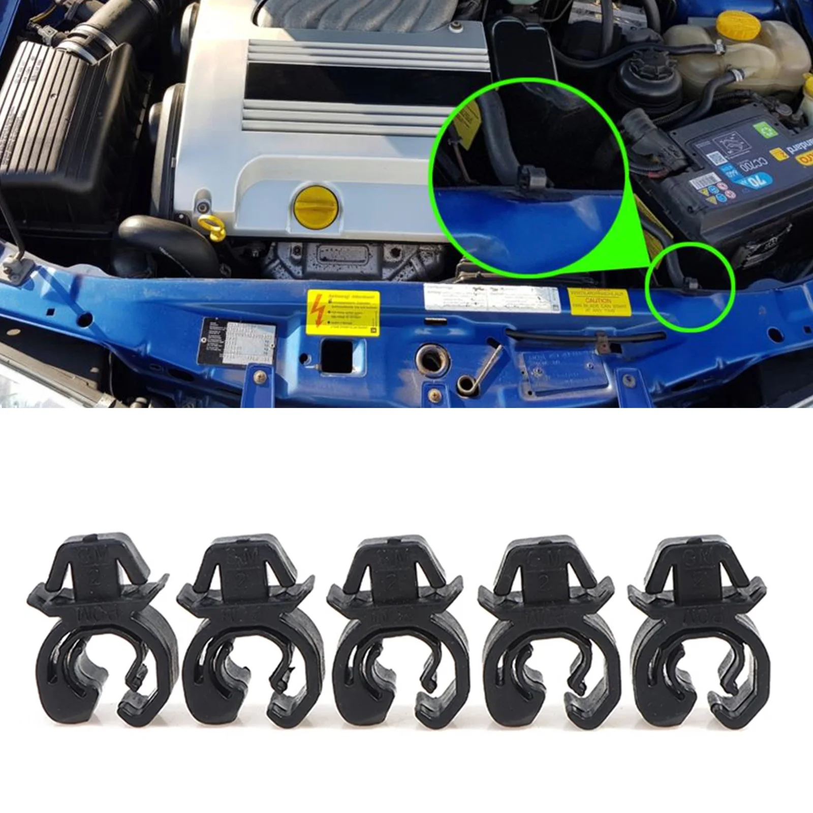 

5Pcs Bonnet Rod Hood Support Prop Stay Clip Holder Clamp 1180216 For Vauxhall Opel Astra G Zafira A Omega B Combo C Fastener