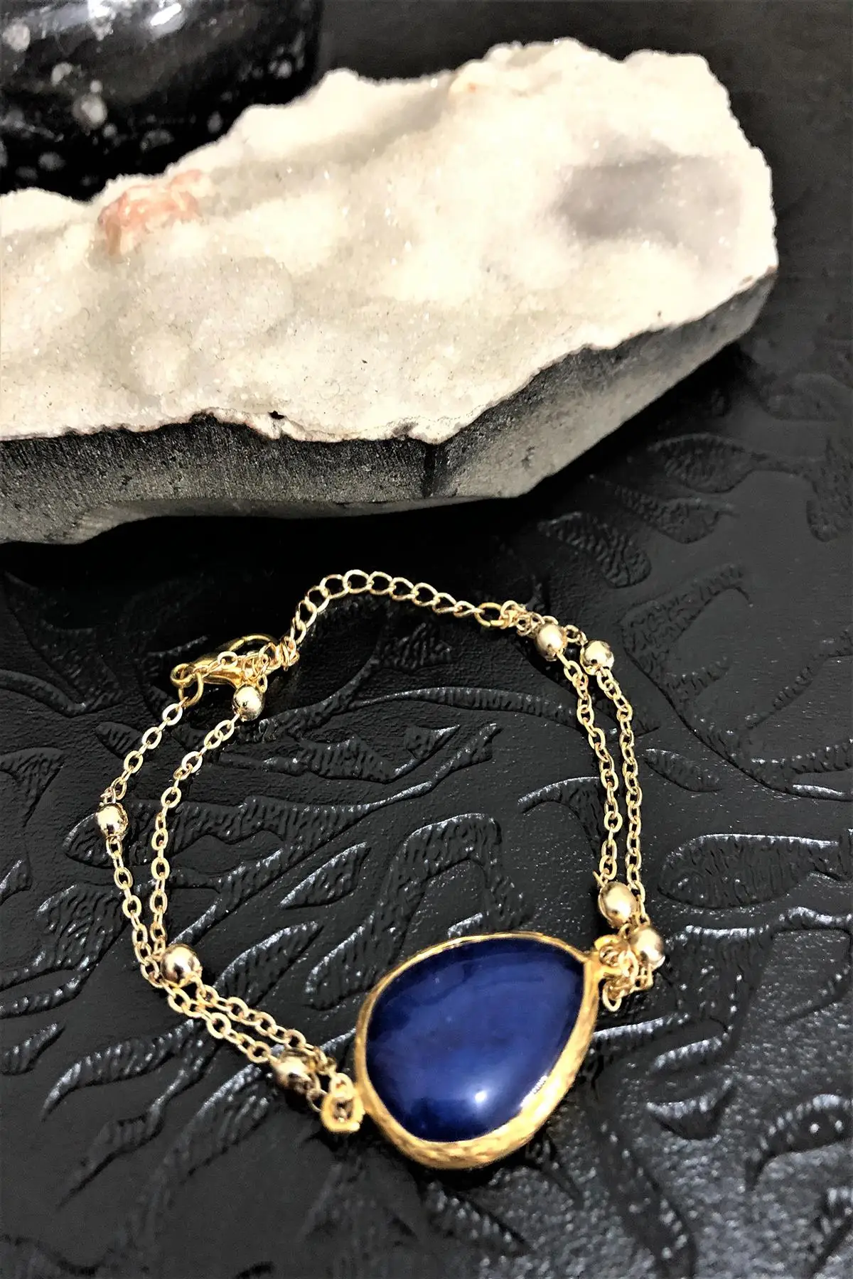 

Natural stone Agate Stone Handmade Gold Plated Women Bangle Dkrb4