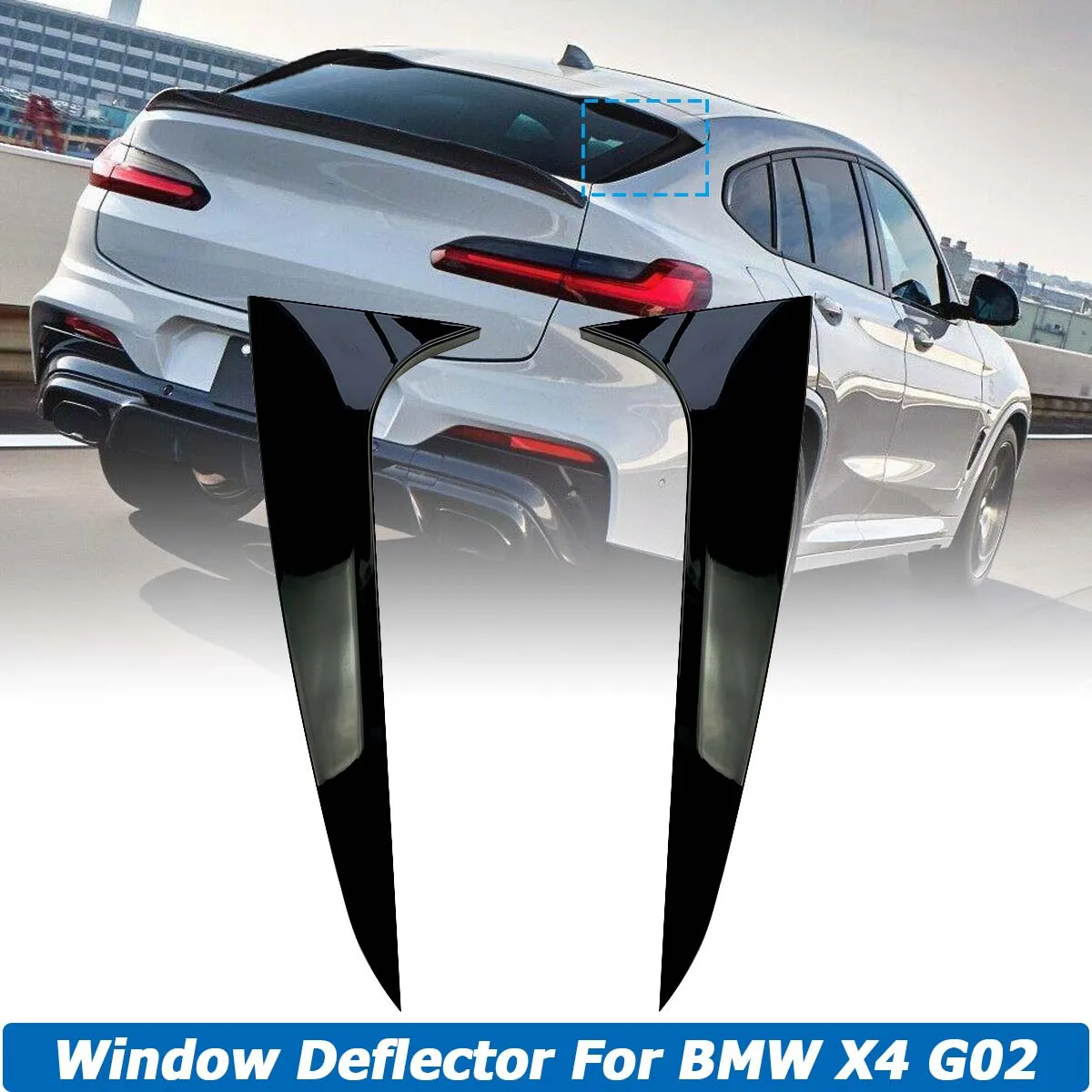 Задний спойлер для окон BMW X4 G02 2019-2020 разветвители Боковая Отделка накладные