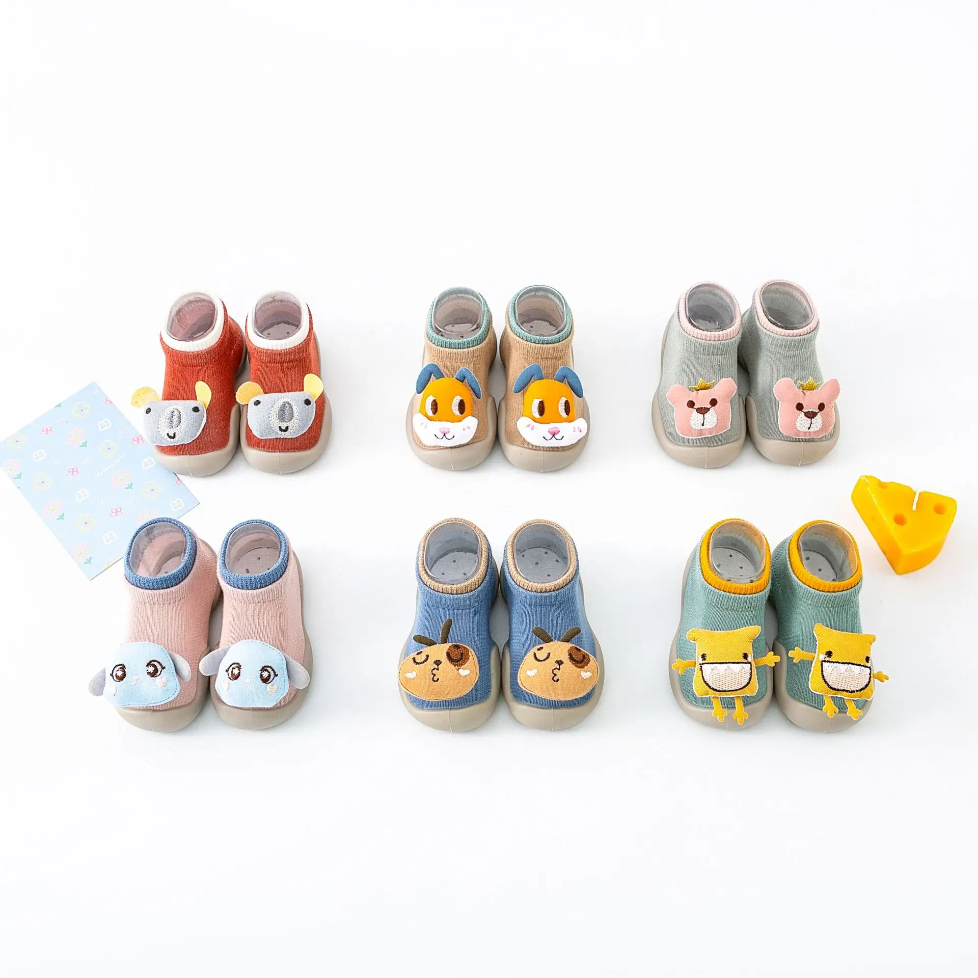 

Baby Rubber Sock Shoes Infant Cute Kids Boys Girls Cartoon Animal Soft Soled Child Floor Sneaker Toddler First Walkers Non-Slip