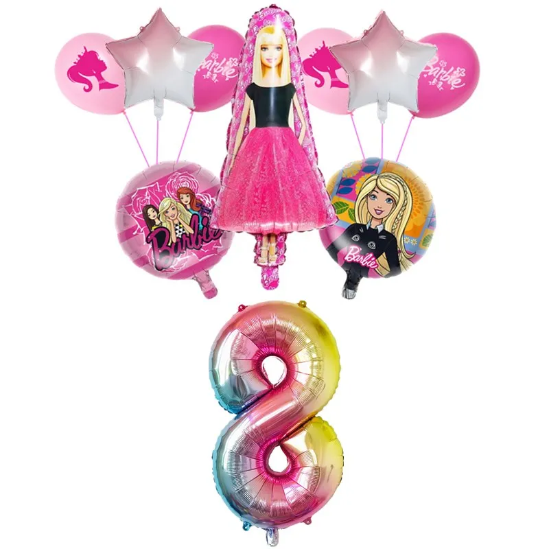1 набор розовый Барби шар 32 дюйма цифровая фольга шарик девочка тема день
