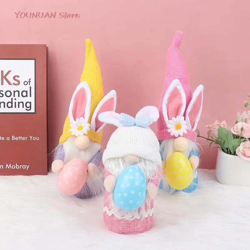 

Лидер продаж, 1 шт., высококачественный Пасхальный милый кролик, куклы-эльфы, украшение для вечевечерние НКИ в стиле Счастливой Пасхи, игрушк...