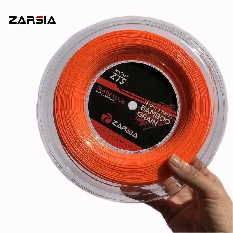 

ZARSIA Slub Tennis Racket String Bamboo Rotating Polyester Hard Tennis Wire Power Rough 1.25mm 17G 200m