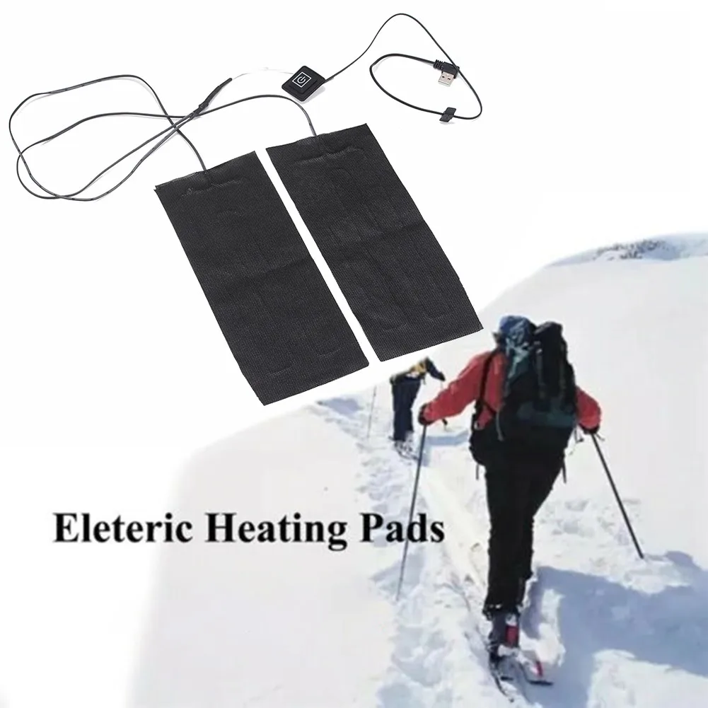 USB Warm Paste Pads Fast-Heating Mat Electric Heated Warmer Pad For Cloth Pants For Winter Sports Skiing Outdoor Hiking Camping