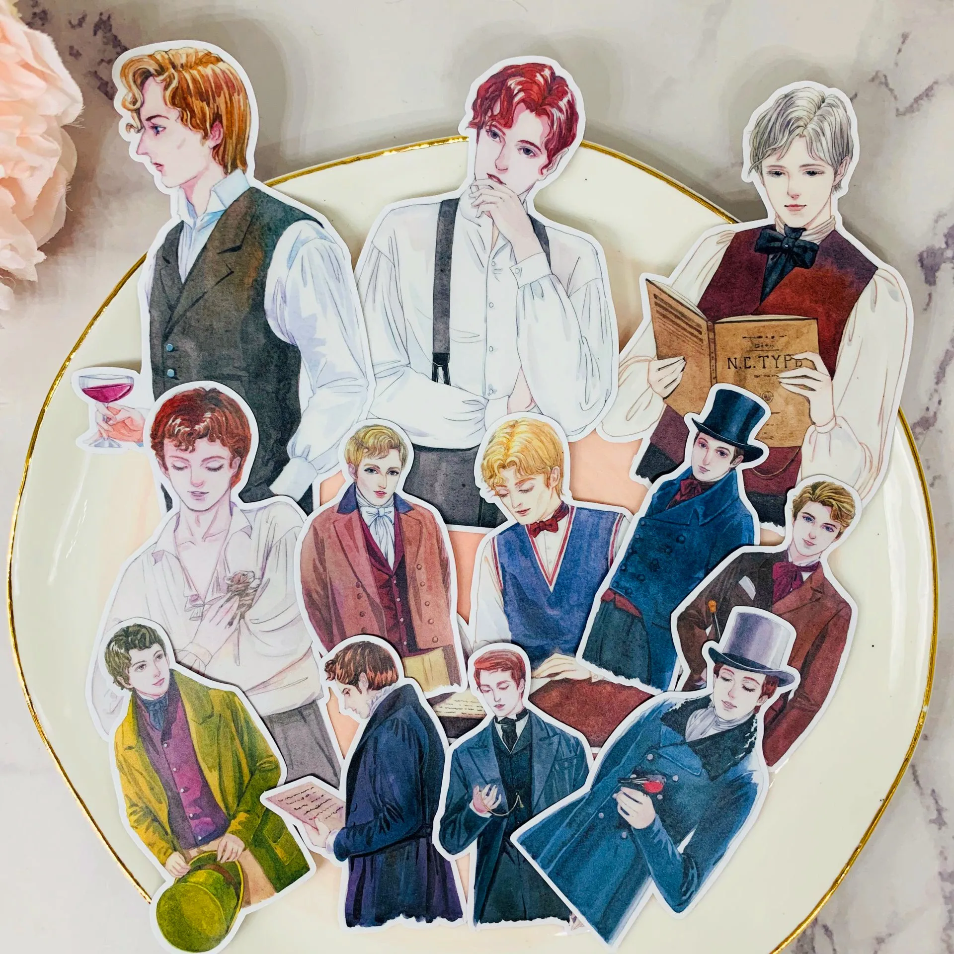 

40 шт. креативный джентльменский фон наклейка DIY