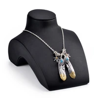 jewelry display necklace display props high end portrait necklace rack leather necklace display rack neck