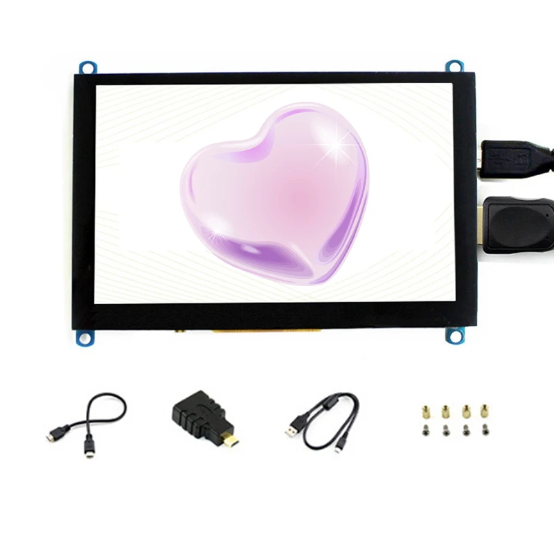 Waveshare Mini Monitor 5Inch Screen LCD Display Capacitive Touch HDMI-Compatible Module 800 X 480 For Raspberry Pi Jetson Nano
