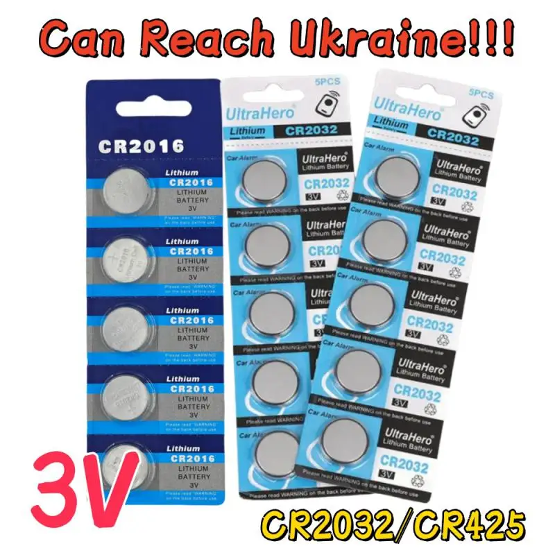 Аккумулятор кнопочный CR2032 CR2025 3 в литиевая батарея для часов игрушек