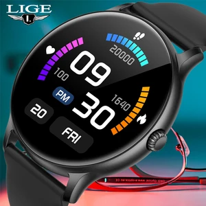 LIGE 2022 New Bluetooth Calling Smart Watch Men Full Touch Screen Sports Fitness Watch IP67 Waterpro in Pakistan