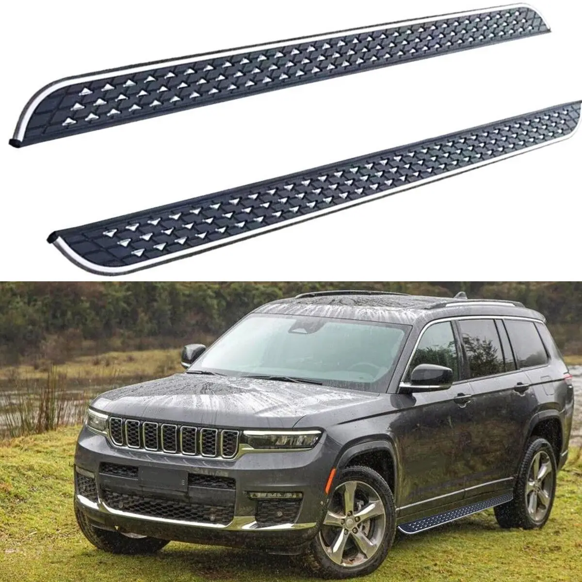Подножка с фиксированной боковой дверью подножка Nerf для Jeep Grand Cherokee 2023 2024
