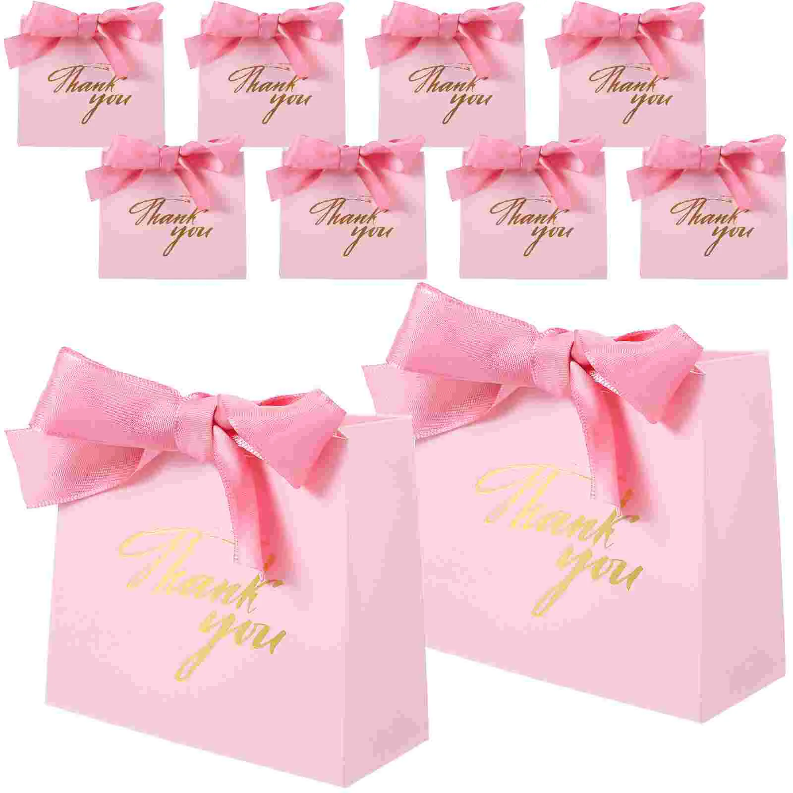 

10 Pcs Paper Bags Small Gift Wrapping Sealable for Packaging Thank You Favors Packing