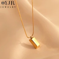 oyjr gold color square necklace for women simple versatile collares collares para mujer colgantes clavicle chain jewelry ladie