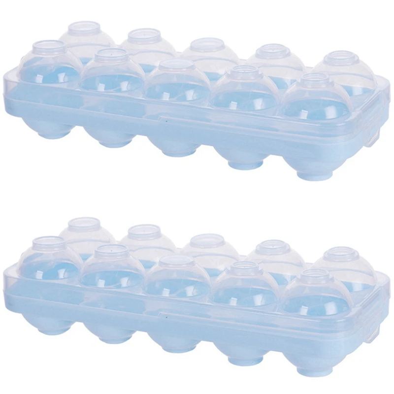 

2Piece Egg Storage Box Refrigerator Crisper Egg Protection Box Portable Egg Carriage Container For Camping Picnic