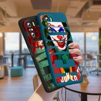 cool joker movie for redmi k40 gaming k30 k30s 10x 9a 9 9t 9c 9at 8 8a 7 6 6a 5a 4x liquid silicone rope phone case