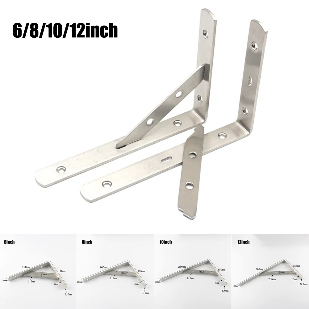 

Triangle Support Corner Bracket Stainless Steel Wall Shelf Triangle Bracket For Shops Workshops Backyards Trailers Kitchen Boats