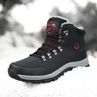 Брендовая мужская зимняя обувь, Теплые ботильоны для снега, новинка 2022, уличные мужские защитные рабочие ботинки, зимние кроссовки из искусственной кожи