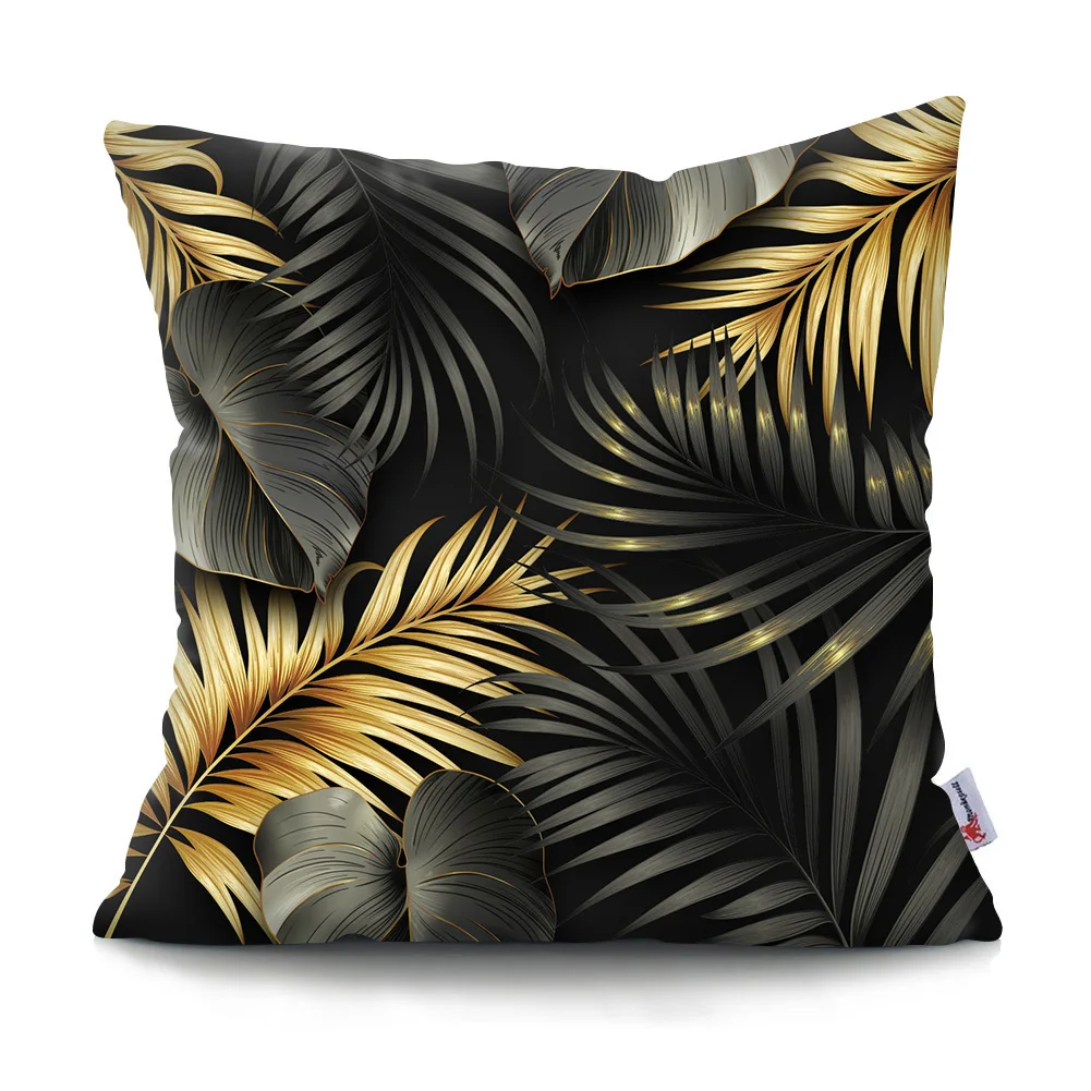 

Geometric Coconut Tree pillow cover Gold Bronzing Plants Leaves Cushion Cover Throw Pillow Case Pillowcase Cushions for sofa