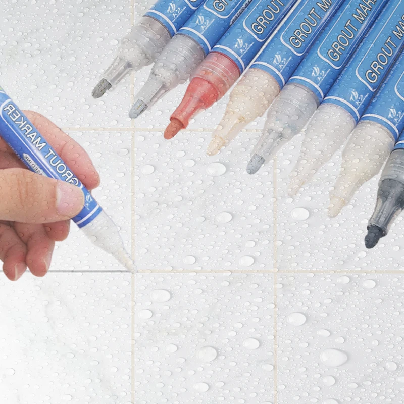 

Waterproof Floor Tile Colored Marker Grout Pen Shine Touch Up Repair Marker Tile Gap Coating Bathroom Wall Seam Repair Tools