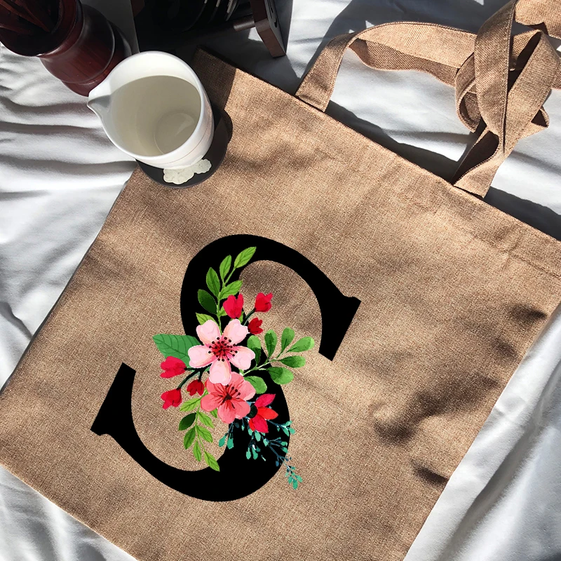 Сумка-тоут женская холщовая с надписью модный саквояж на плечо вместительный