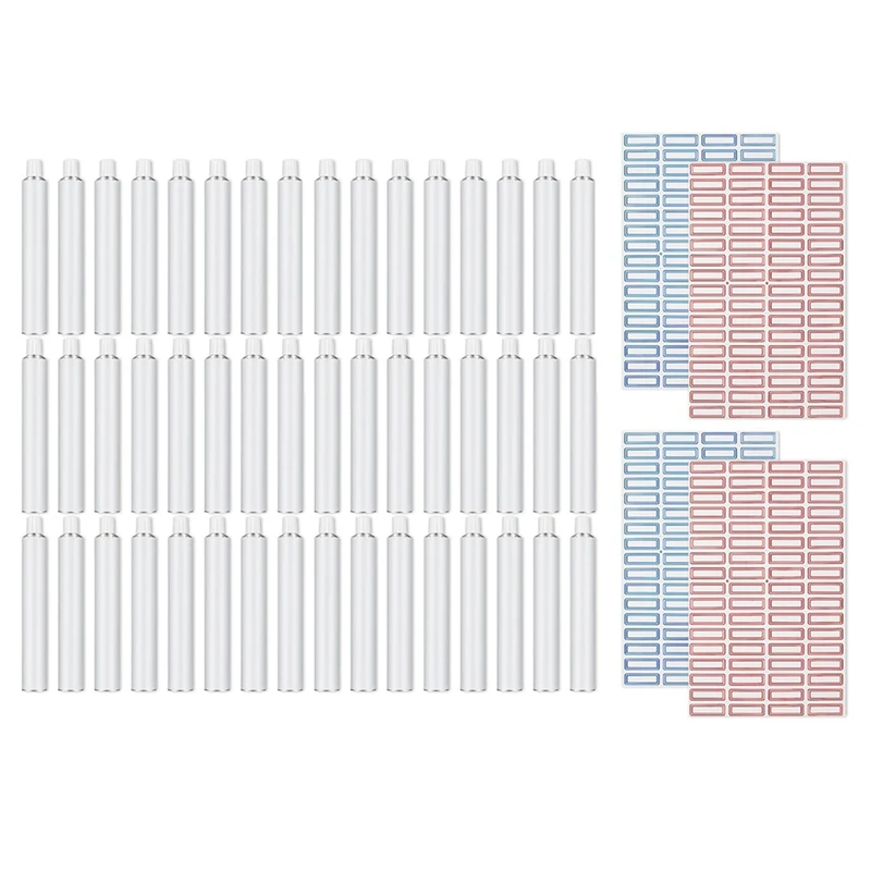 

48 Pcs Empty Aluminum Paint Tubes 20Ml For Making Paint And Store Remaining Paint Acrylic Oil With 4 Label