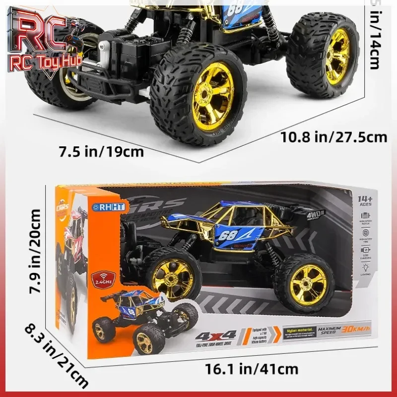 Высокоскоростная радиоуправляемая машина 2.4G 4WD, скорость 30 кмч, масштаб 1:12, внедорожный монстр-трак для подъема в гору, радиоуправляемый внедорожник на пульте управления (art.: 3920d8fa1bb7e) - 3920d8fa1bb7e