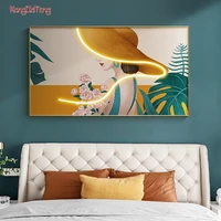 modern character glowing interior painting led wall hanging lamp for bedroom bedside living room study dining room home decor