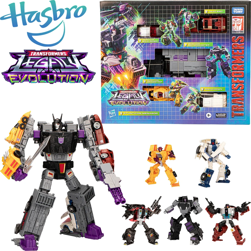 Фото В наличии оригинальные Hasbro Transformers Legacy Evolution Stunticon Menasor Multipack Коллекционная экшн-модель игрушки фигурки подарки №1