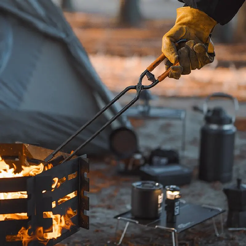 Зажим Для Барбекю С Блеском Толстые Щипцы Из Углеродистой Стали Портативные