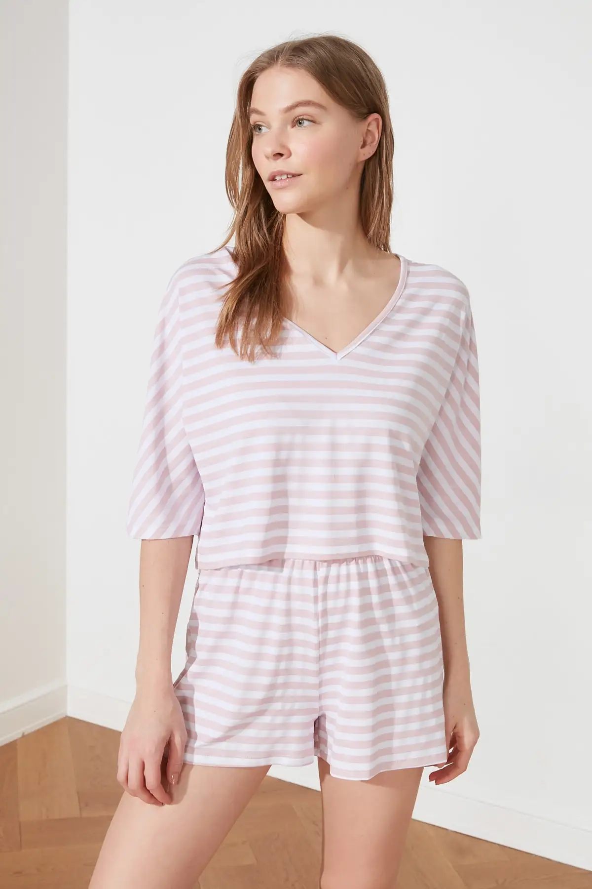 

Trendyol Striped Knitted Pajamas Set THMSS21PT0606