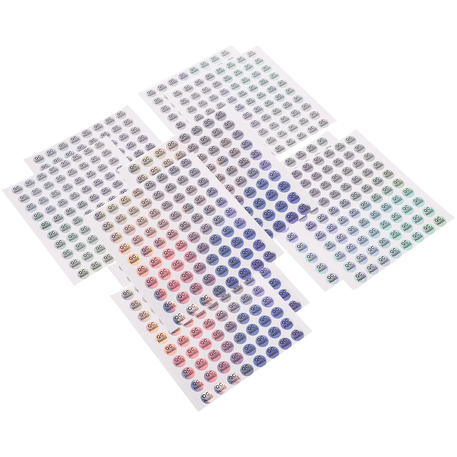 

800 Pcs Qc Pass Tag Colored Tabs Testing Applique Convenient Tags Pvc Self-adhesive Warehouse Passed Decals Tested Quality