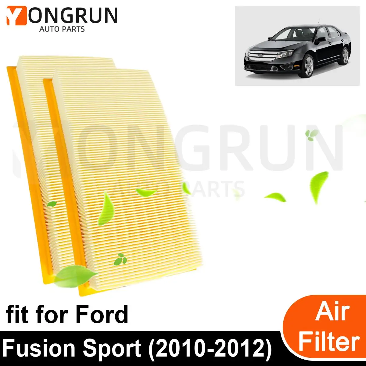 Новые автомобильные фильтры двигателя 2 шт. для Ford Fusion 2010-2012 спортивные