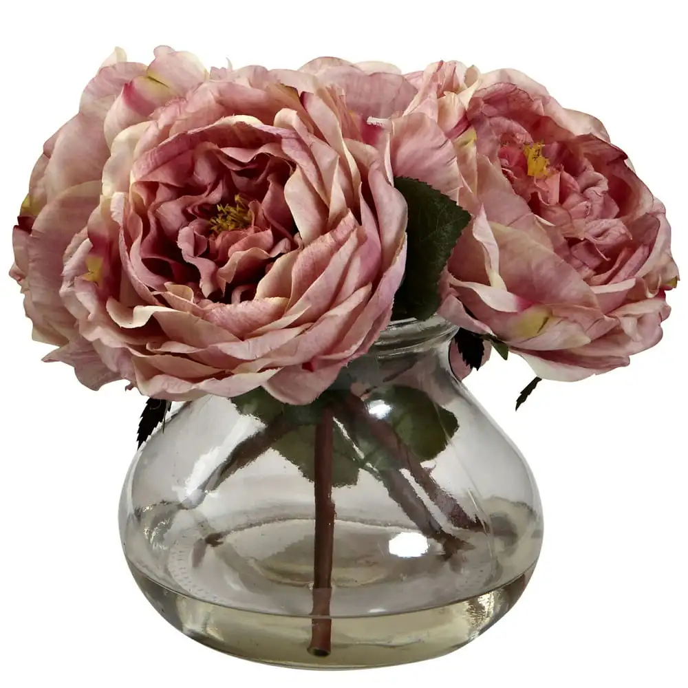

Fancy Rose Artificial Flowers with Vase, Pink