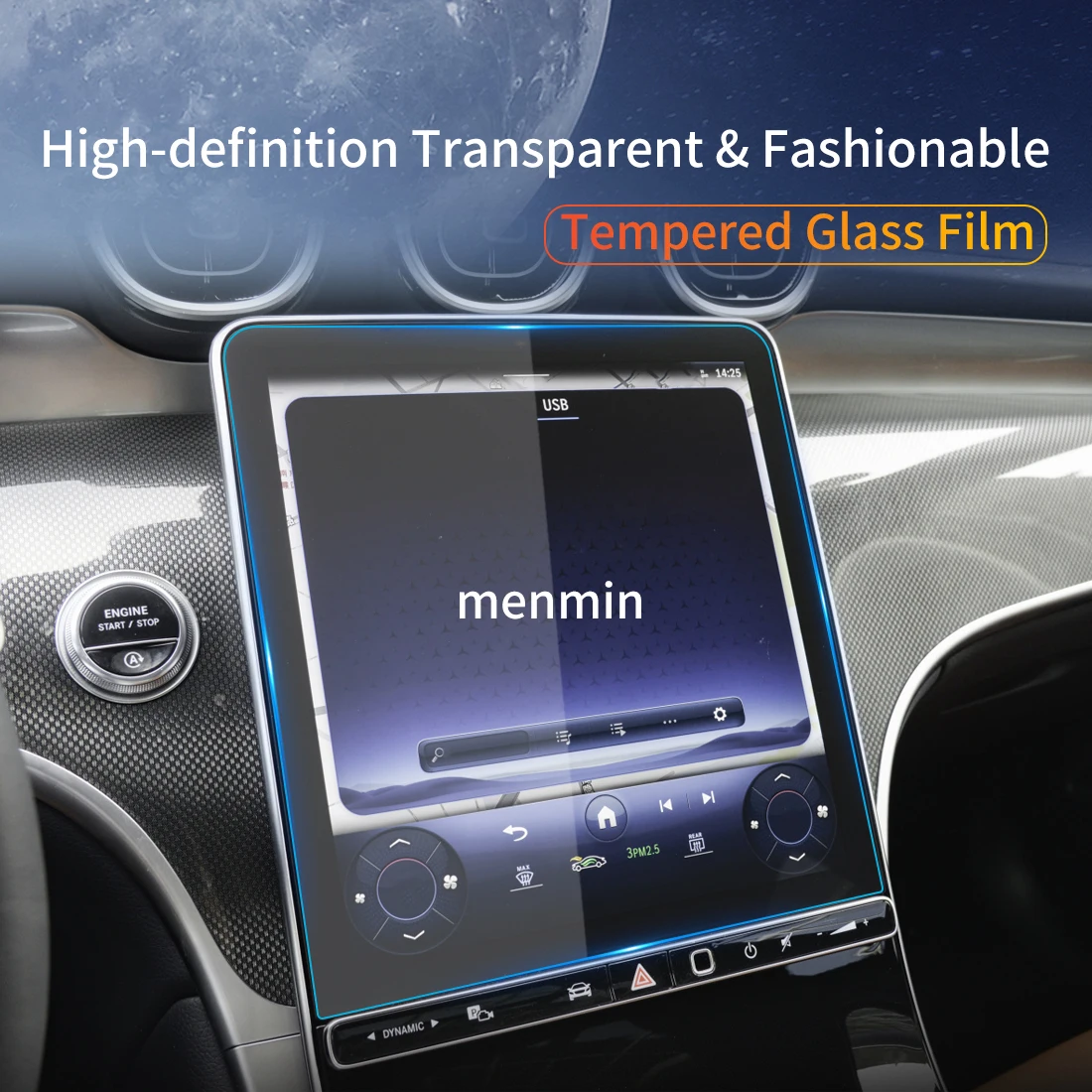 Автомобильные наклейки для Benz GLC 2023 Защита экрана автомобиля аксессуары