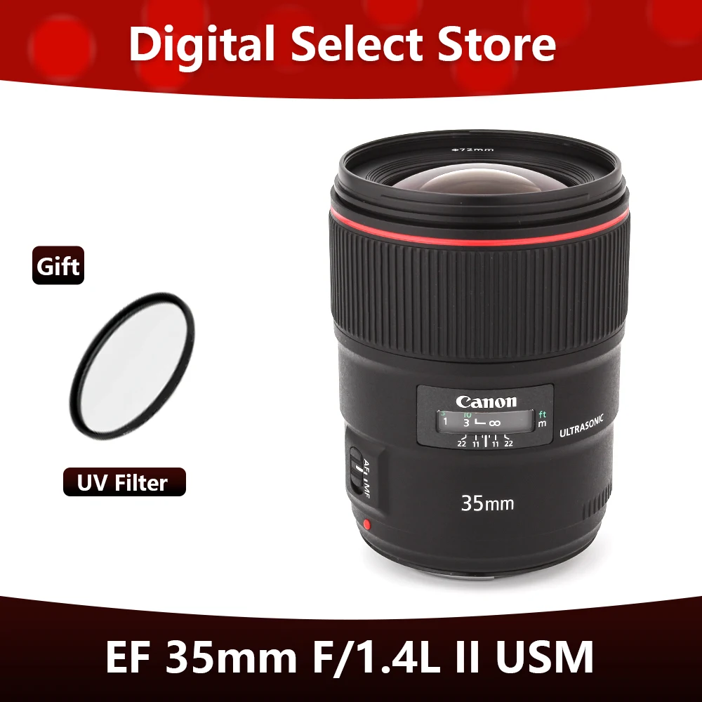 

Canon EF 35mm f/1.4L II USM Lens Full Frame Wide Aperture Lens For Canon EOS SLR Cameras