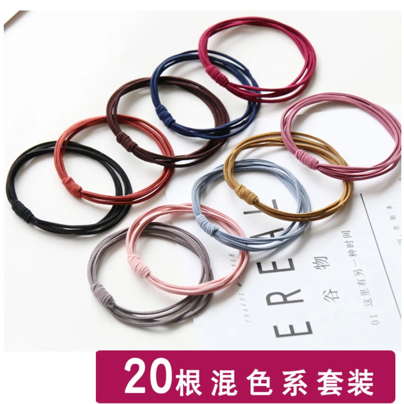 

20pieces/set Hair Ties Gauze Bag, Rubber Band, Hair Rope, Ponytail, High Elastic Hair Band, Hair Accessories Wholesale