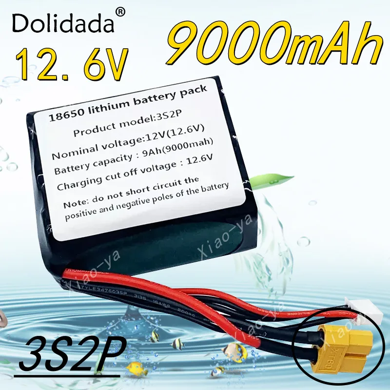 

Новый блок батарей 12 В 12,6 в 9000 мАч 3S2P KLUOSI UAV Li-Ion используется одна ячейка NCR18650GA комбинация подходит для различных дронов