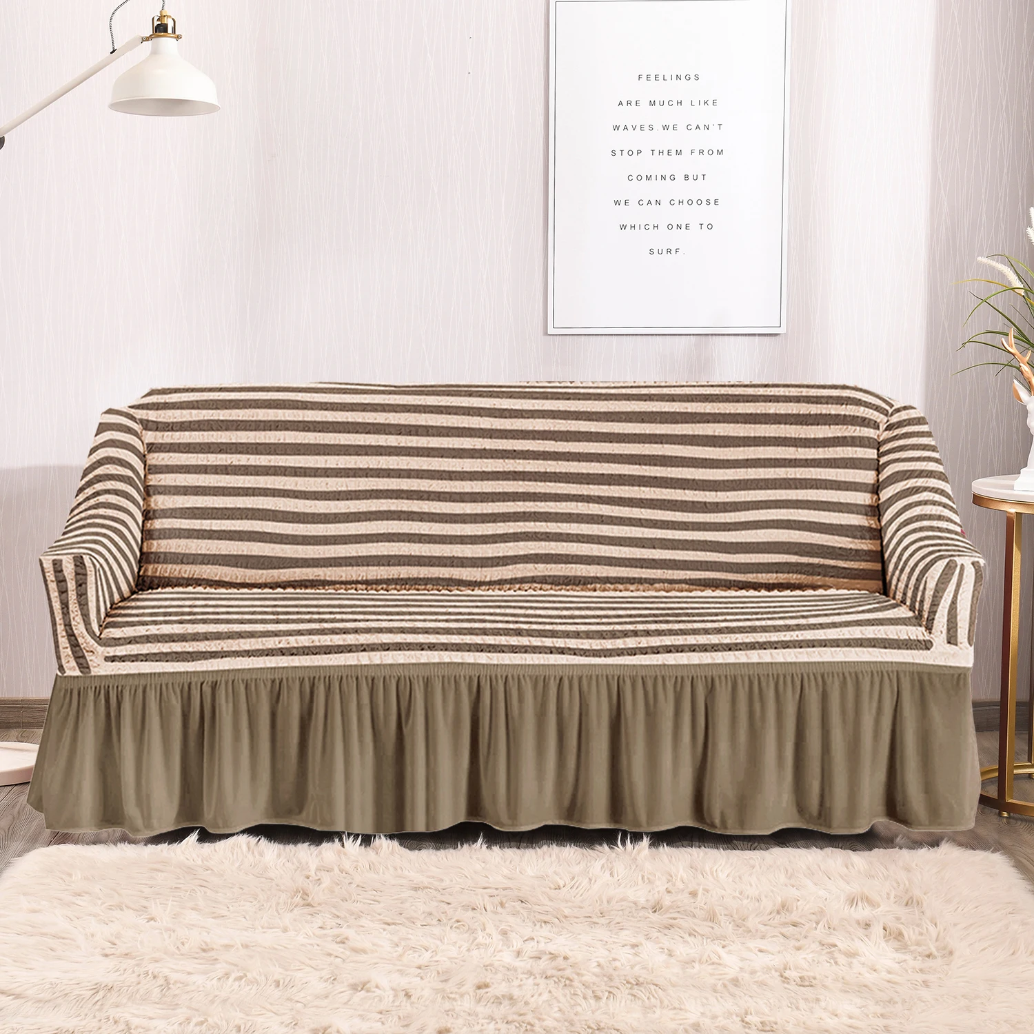 

Armchair Slipcover Sofa Cover for Living Room Sofa Couch Cover Universal High Stretchable Durable Furniture Protector with Skirt