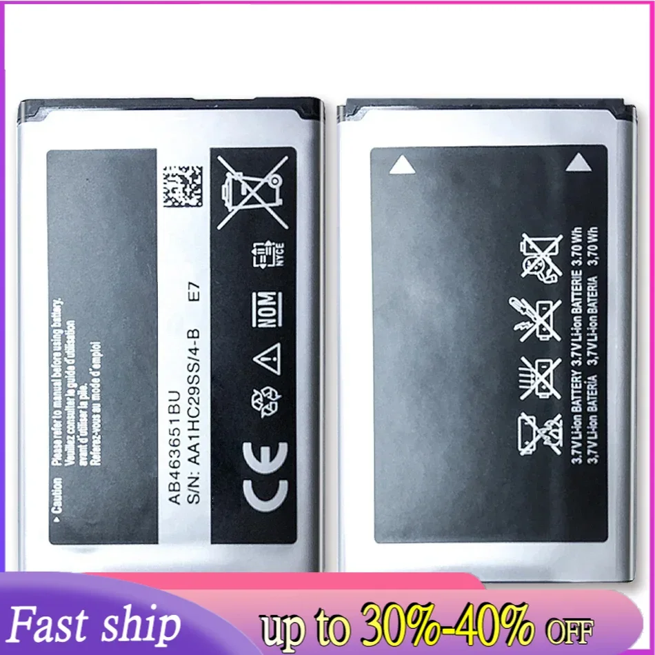 Аккумулятор AB 463651 BU для Samsung W559 S5620I S5630C S5560C C3370 C3200 C3518 J808 F339 S5296 C3322 GT-C3530 S5610