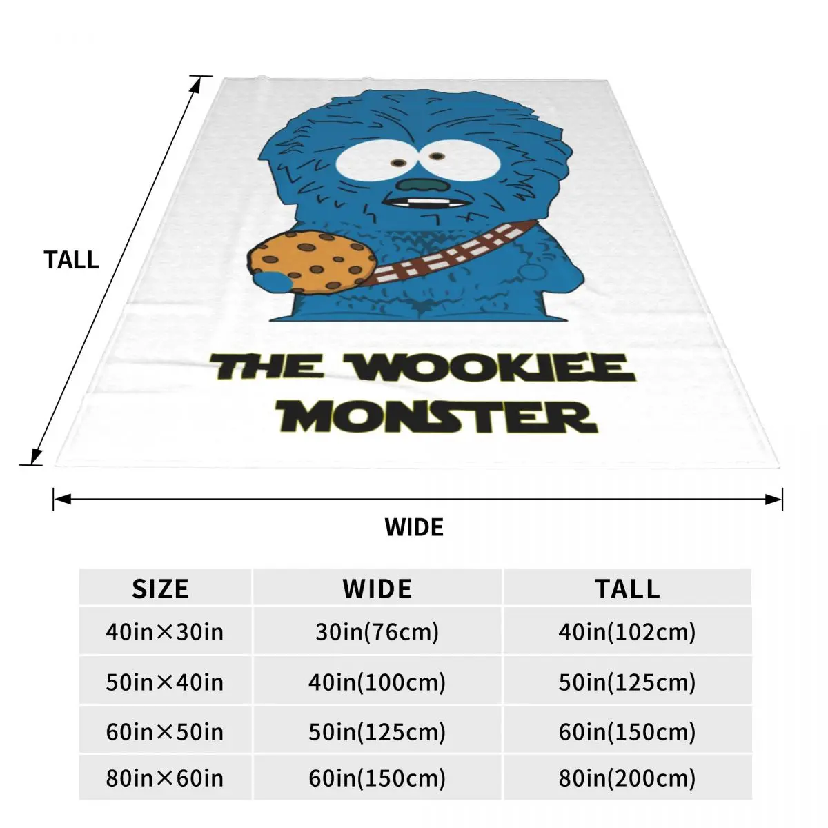 Одеяла The Wookiee Monster Улица Сезам Cookie фланелевое дышащее одеяло для кресла