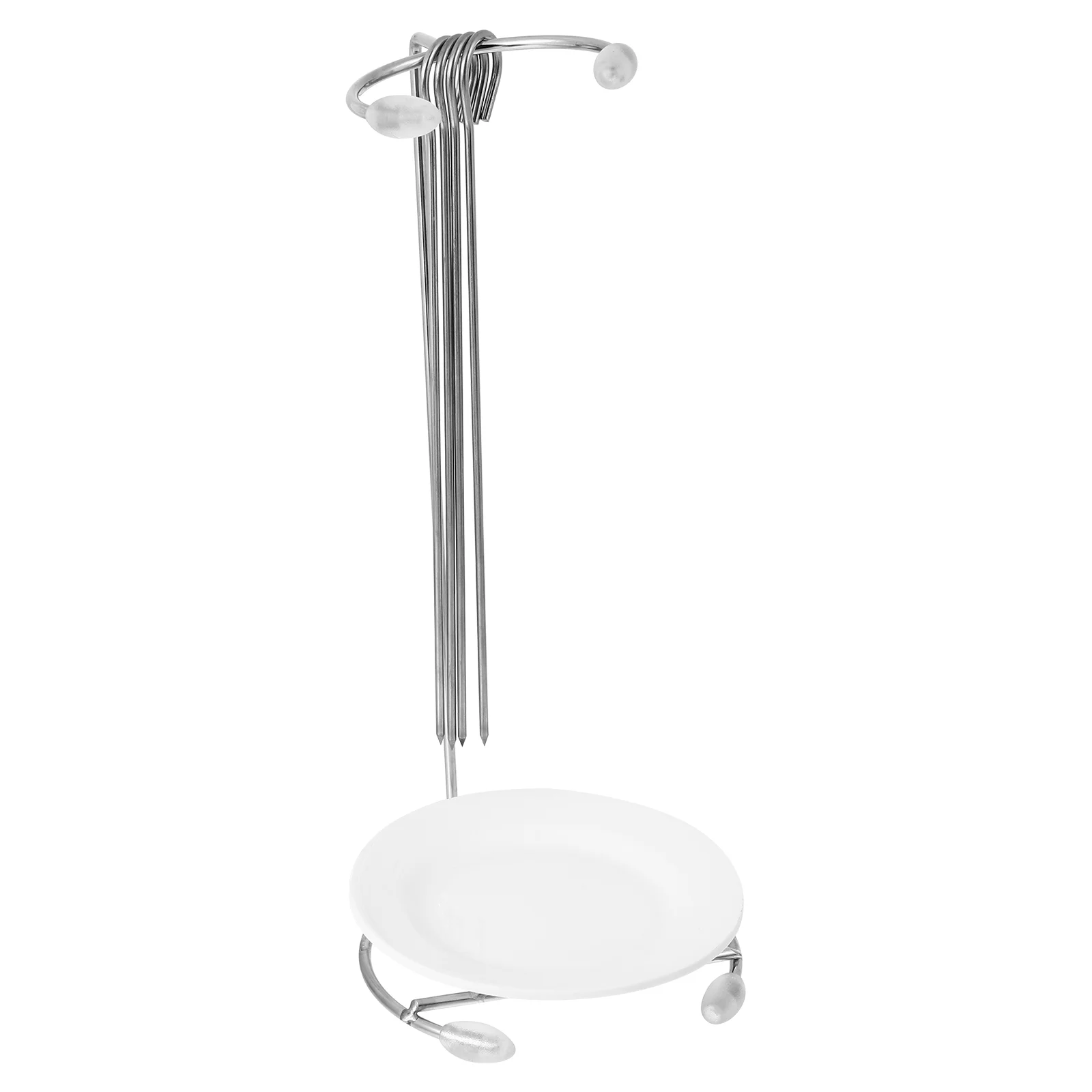 

Skewers Skewergrilling Stand Bbq Sticks Kabob Grill Rack Kebab Stainless Steel Hanging Barbecue Vertical Metal Holder Hanger